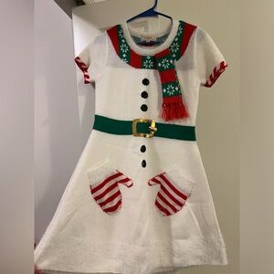 Snowman sweater dress